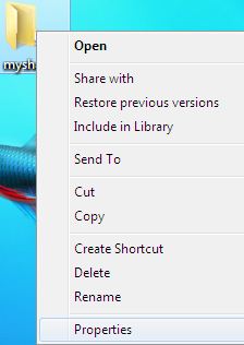 Folder Properties folderproperties Connect Ubuntu 8.10 to a Windows 7 Share