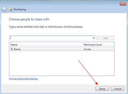 Enable Sharing On Folder Enable Sharing On Folder