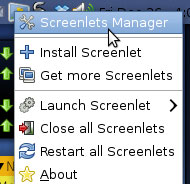 Screenlets Manager Screenlets Manager