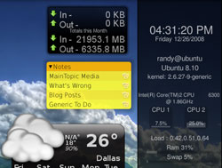 widgets Using Screenlets to Monitor Your Computer and Bandwidth