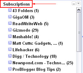 Google Reader Subscriptions Google Reader Subscriptions