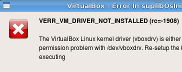virtualbox kernel driver not installed ubuntu